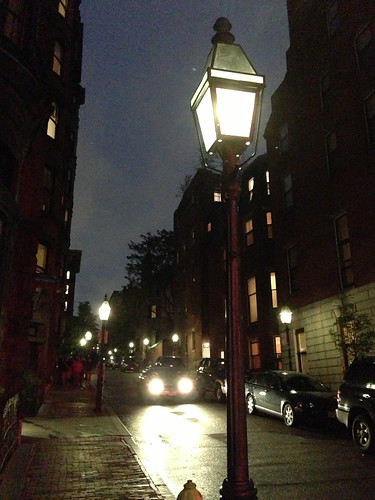 Beacon Hill at night, Boston