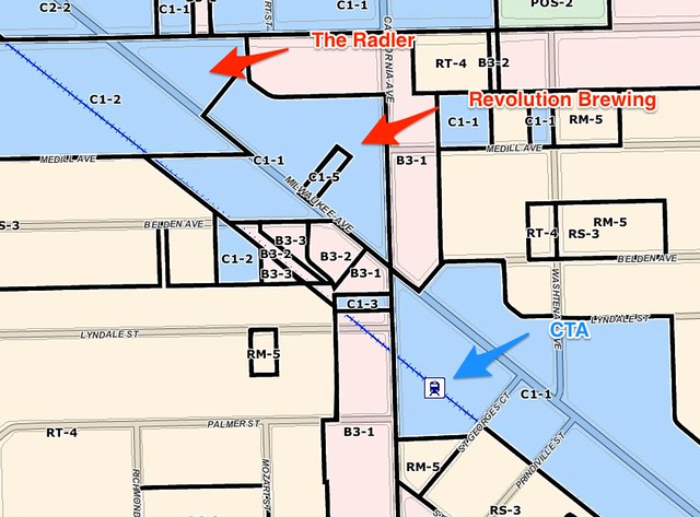 Zoning map of Logan Square