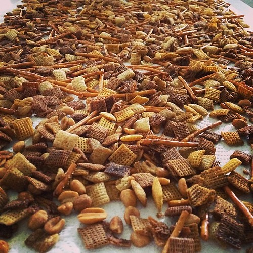Made grandma's chex mix today ... Always means that it's fall 