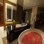 And rose petals in our tub..I'm in heaven.