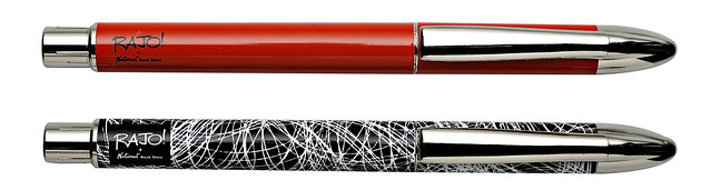 Rajo Ballpens Squiggle and Red