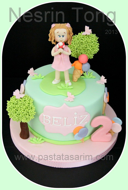 2nd birthday cake - beliz and icecream