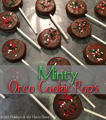 Minty Oreo Cookie Pops
