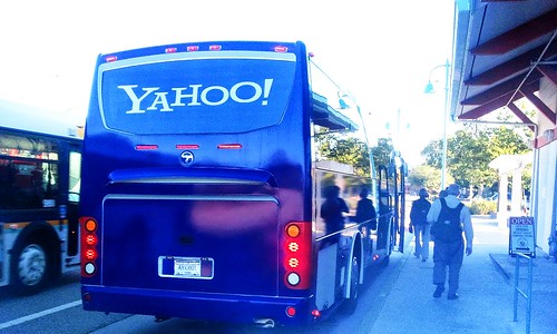 Yahoo employee bus in Scotts Valley