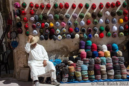 Wolly Hat Seller - Essouira Morocco