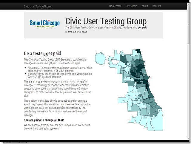 Civic User Testing Group - Smart Chicago Collaborative - August 1, 2013 Signups