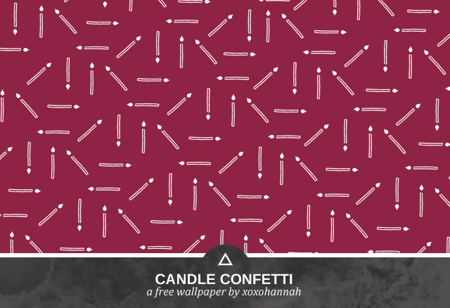 Candle Confetti Desktop Background Preview in Berry