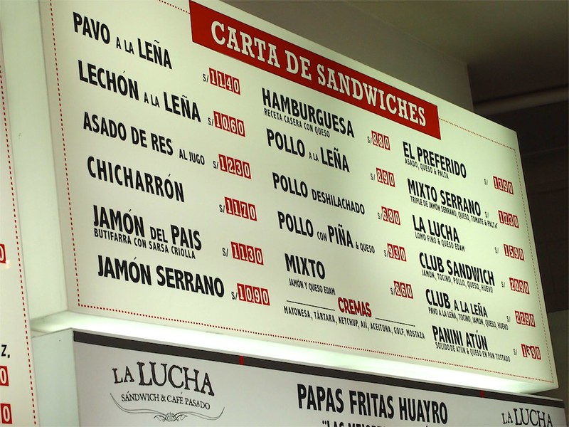 La Lucha Sandwich Shop- Lima, Peru