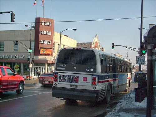 An eastbound Chicago Transit Authority Route # 60 /  Blue Island bus at the intersection of West 26th Street and South Pulaski Road.  Chicago Illinois.  December 2007. by Eddie from Chicago