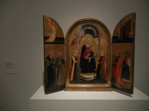 DSCN7975 _ Triptych of the Madonna and Child with Saints, c. 1440, Neri Di Bicci (1419-c. 1491), LACMA