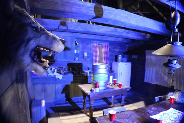 Cabin in the Woods lights-on at Universal Orlando