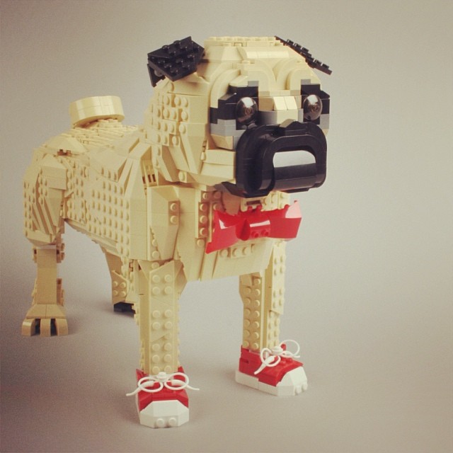 My newest creation! :) this one is only for me, not an official product. Check my flickr for more pictures: www.flickr.com/people/marcosbessa #pug #puggie #lego #sculpture #creation #moc #afol #cute #funny #adorable