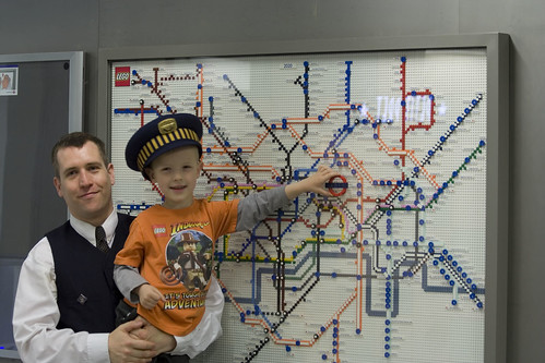 Tube map made from Lego