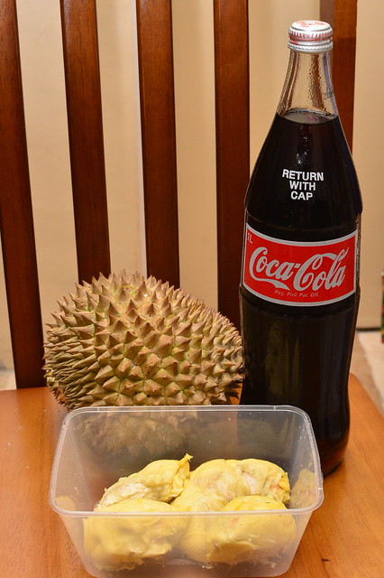 Fresh Durian Arancillo Variety combo with Coca Cola Coke softdrink