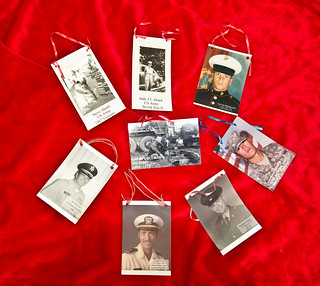  Some of the Veterans photos appearing on the tree.