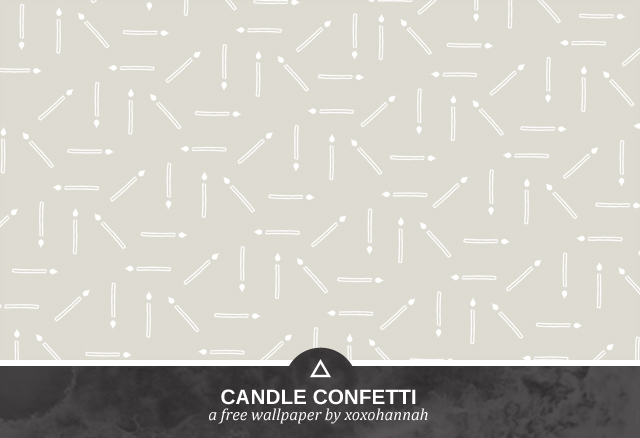 Candle Confetti Desktop Background Preview in Gray