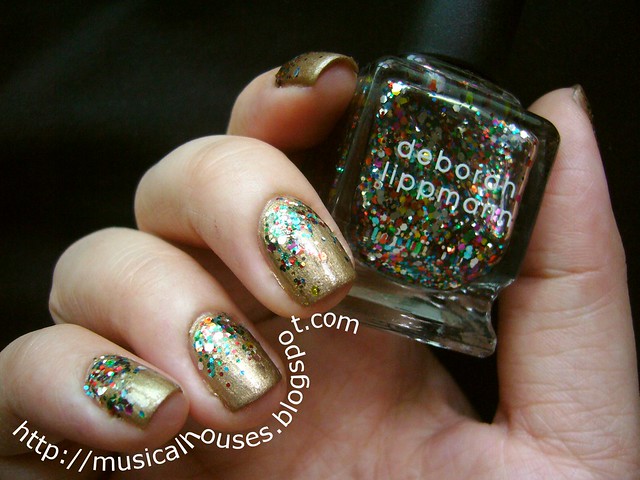 Gold and Glitter Libertine Fashion Week inspired manicure 3
