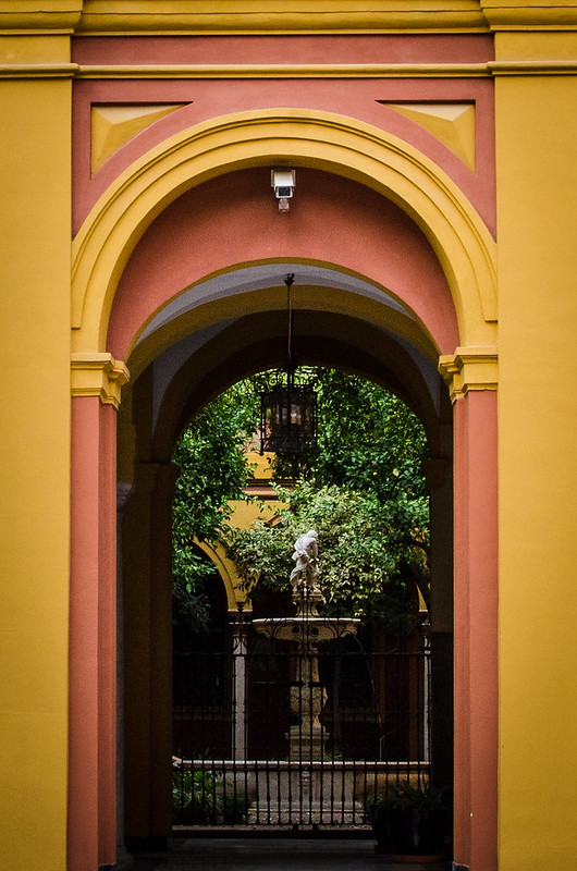 Lovely courtyards are hidden everywhere in Sevilla.