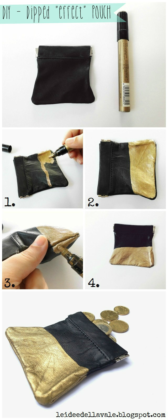 Dipped effect pouch Foto Tutorial