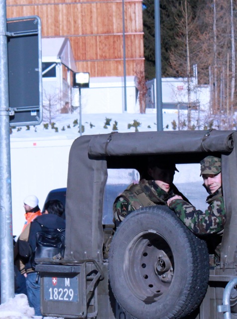 There are over 1,000 ground soldiers patrolling the streets of Davos and surrounding areas.