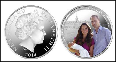 New Zealand Duke and Duchess of Cambridge visit coin