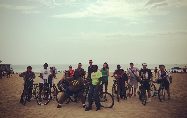 That's how we roll! #laflickrmeetup on bikes along the beach.