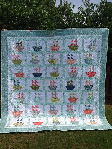 Sailboat quilt for Jenny