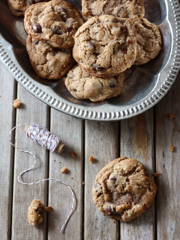 Whole Wheat Chocolate Chip and Hazelnut Cookies