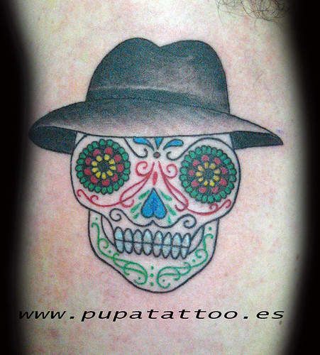 Tatuaje Calavera Mexicana Pupa Tattoo Granada by Marzia PUPA Tattoo