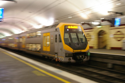 Sydney Trains M set in Museum.Sta, Sydney, Australia /Oct 5, 2013