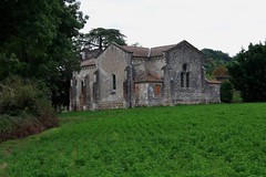 Sermet, Eglise, (arrière). Castelmoron-sur-Lot