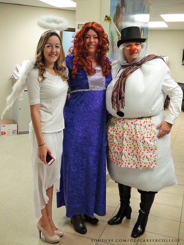 CDI College Calgary South Campus Students on the Halloween Day - Angel, Queen and Snow Woman