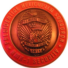 Marine Presidential Helicopter Squadron challenge coin obverse