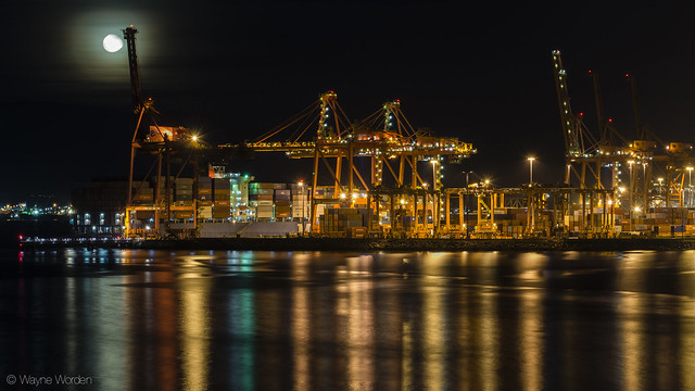 Container Port and Moon