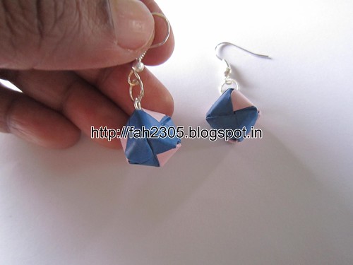 Handmade Jewelry - Origami Paper Box Earrings (2) by fah2305
