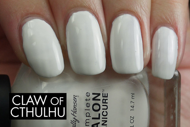 Claw of Cthulhu: Sally Hansen Complete Salon Manicure White Out Swatch and  Review