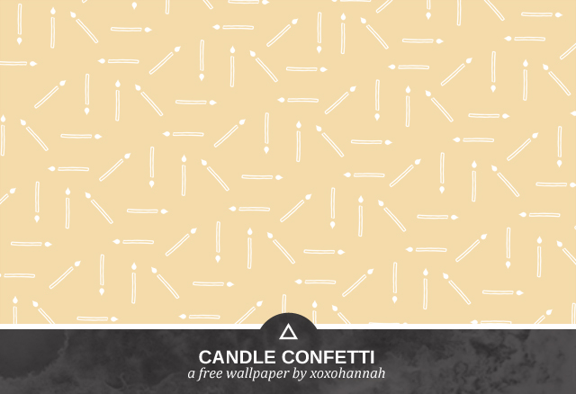 Candle Confetti Desktop Background Preview in Beige