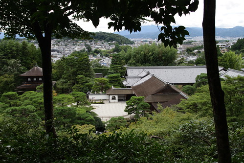 View of Ginkakuji from top of the hill
