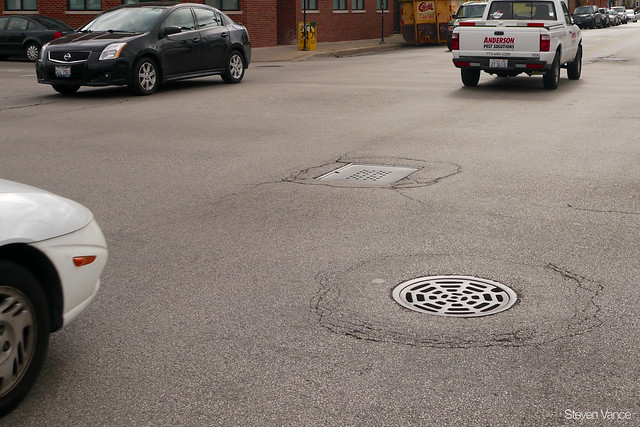 Typical Chicago sewer grate