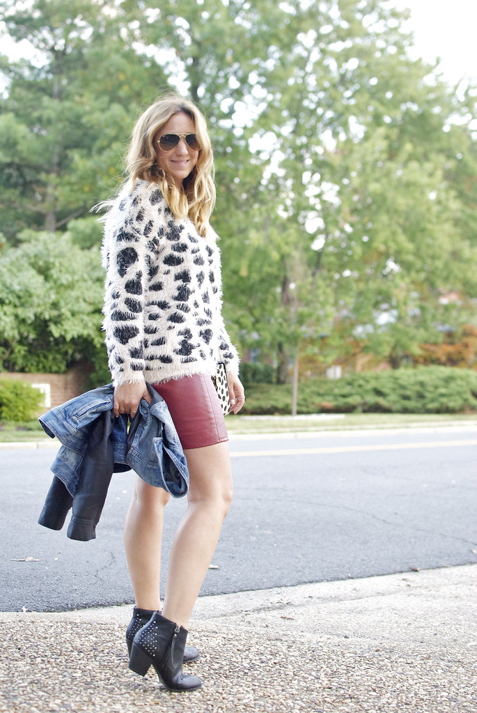 leopard style, fuzzy sweater, angora, fall sweaters, fall trends 2013