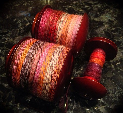 So...it took a good chunk of the day, but it's all plied!