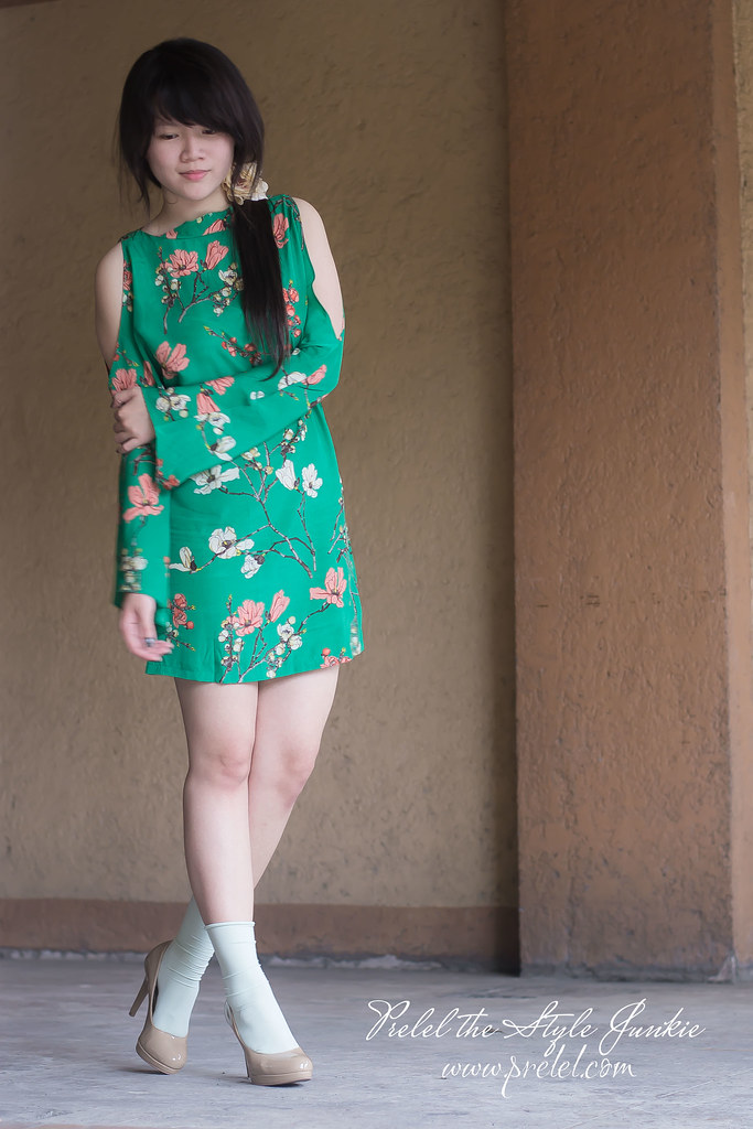 green sakura dress