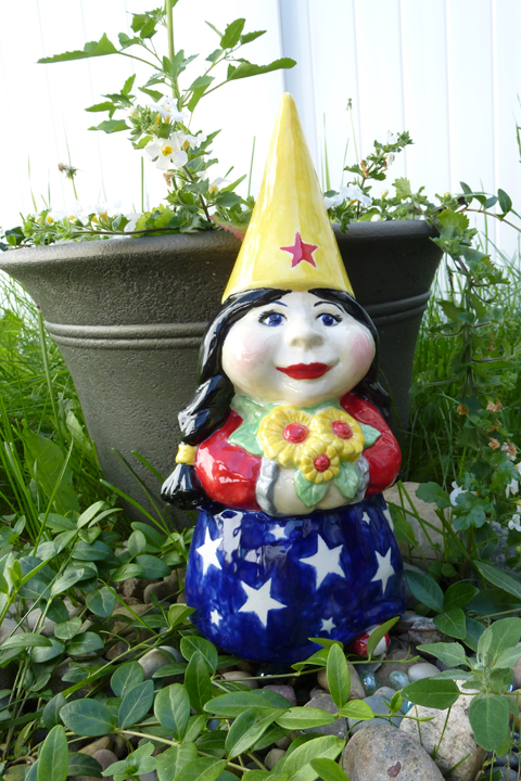 Wonder Woman garden gnome