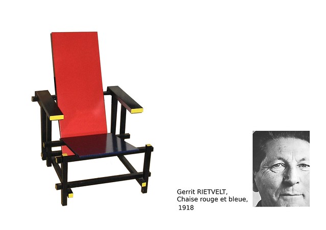 00. RIETVELT Gerrit, Chaise rouge et bleue, 1918