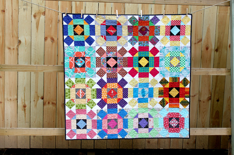 Multicolored Quilt with Bright Design