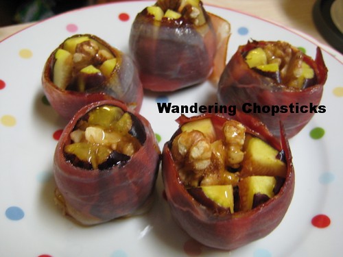 Baked Figs Stuffed with Walnuts, Wrapped in Prosciutto and Drizzled with Honey 1