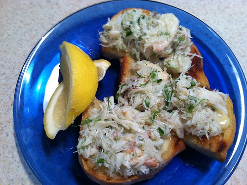 Crab Toast with Lemon Aioli - allison