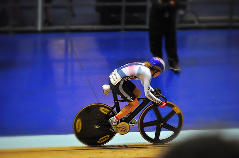 Laura Trott wins the Omnium at UCI World Cup at Manchester Velodrome