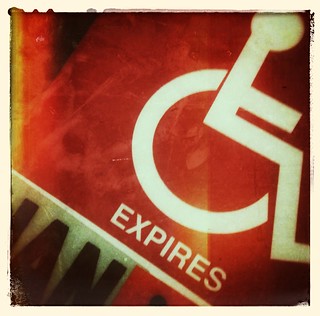 My disabled parking tag