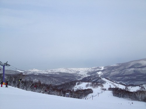 朝里川温泉スキー場 パープルリフト頂上-02 20140103